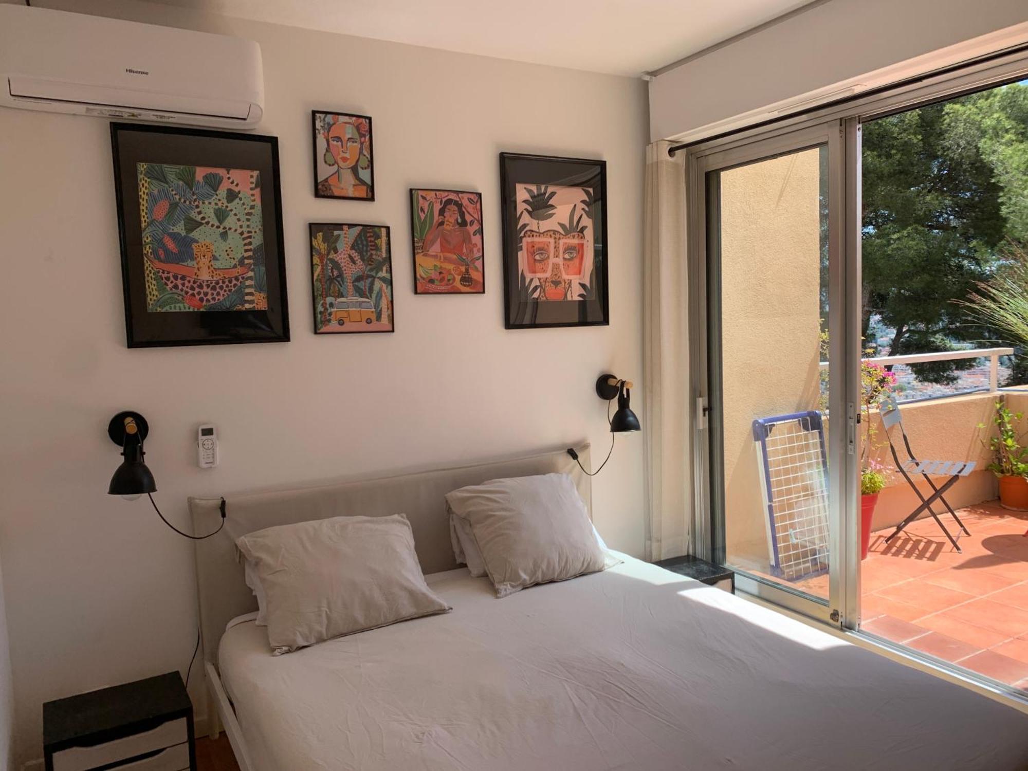 Chambre D Hote Avec Clim Terrasse Et Petit Dejeuner Hauteurs De Nice Bagian luar foto